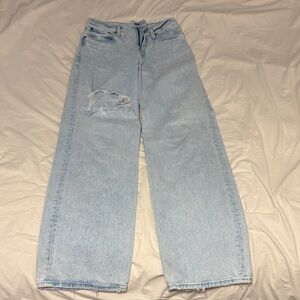 Abercrombie & Fitch Light Blue Wide Leg Jeans
